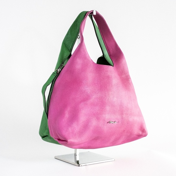3.1 Phillip Lim Accessories Two-Toned Prism Tote Bag Pink Green $595 - Picture 4 of 15